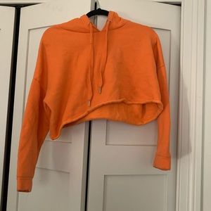 Orange cropped hoodie